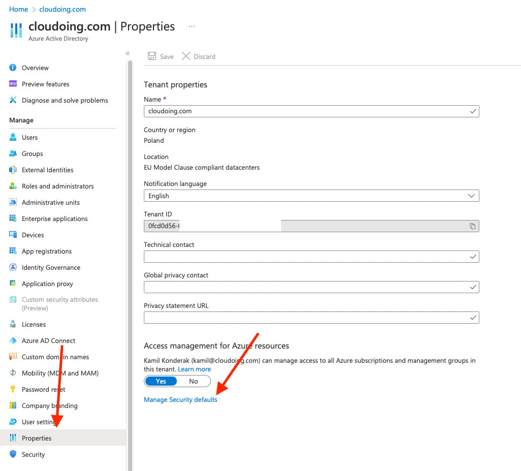 azure ad security defaults