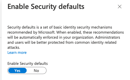 Securing your free Azure AD with Security Defaults 🔐